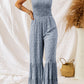 Straps Smocked Wide Leg Jumpsuit