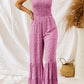 Straps Smocked Wide Leg Jumpsuit