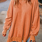 Ribbed Trim Oversized Sweatshirt