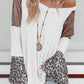 Leopard Sequin Patchwork Bell Sleeve Tunic Top