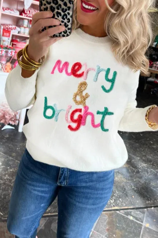 Christmas Glitter Yarn Sweater