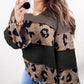 Leopard Patchwork Knit Top