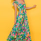 Floral Print Sleeveless Ruffle Tiered Maxi Dress