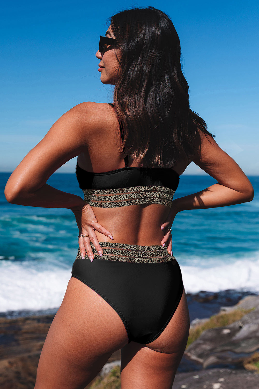 Spaghetti Strap High Waist Swimsuit