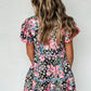 Floral Ricrac Embellished Tiered Mini Dress