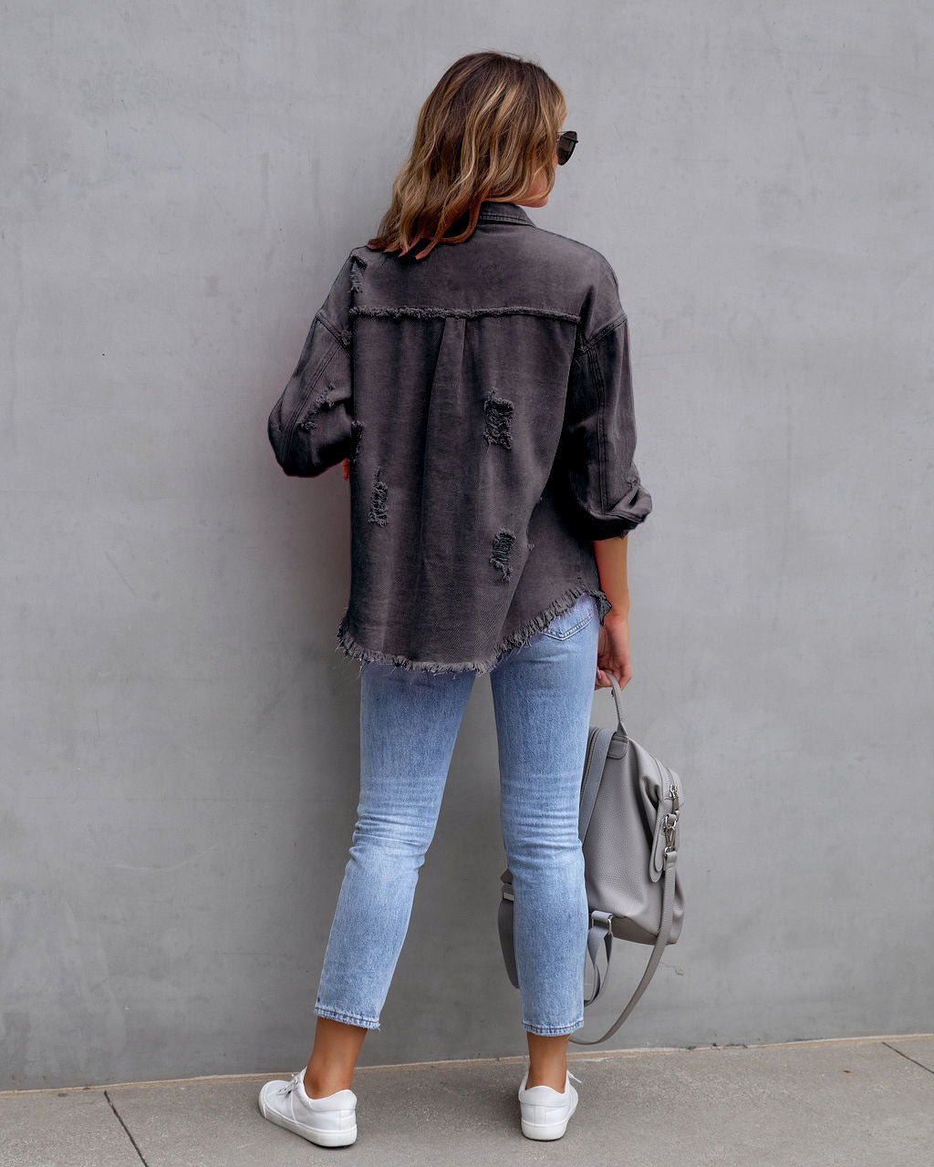 Loose Ripped Denim Jacket