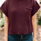 Pocket Ribbed Knit Sweater