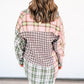 Plaid Patchwork High Low Oversized Shirt