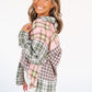 Plaid Patchwork High Low Oversized Shirt