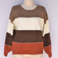 Long Sleeved Striped Knitted Sweater