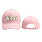 Pre-order WIFEY Towel Embroidered Corduroy Baseball Cap