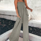 Casual Solid Color Pocket Jumpsuit