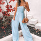 Casual Solid Color Pocket Jumpsuit