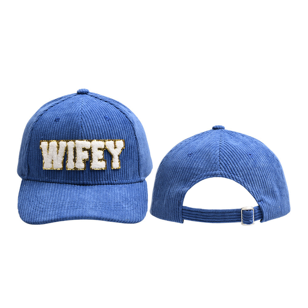 Pre-order WIFEY Towel Embroidered Corduroy Baseball Cap