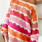 Wave Striped Balloon Sleeve Loose Sweater