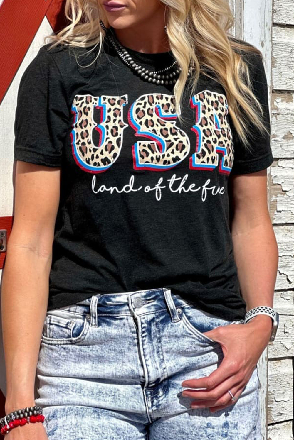 Flag Day Sequin&Graphic Tee