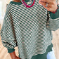 Cozy Striped Oversized Sweatshirt