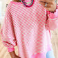 Cozy Striped Oversized Sweatshirt