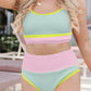 Candy Color High Waisted Bikini Set