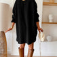 Lace Crochet Collared Tunic Oversized Shirt