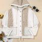 Textured Patchwork Hooded Jacket