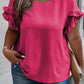 Plus Size Ruffled Short Sleeve Top