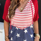 Stars&Stripes Drawstring Hooded Tee