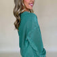 (Pre order 10.8)Solid Notched Neck Sweatshirt