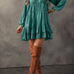 (Pre order/10.22)Ruffled Puff Sleeve Mini Dress