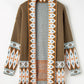 Western Aztec Open Front Sweater Cardigan