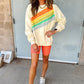 Rainbow Colorblock Striped Sweatshirt