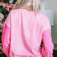 Christmas Patchwork Sequin Sleeve Top