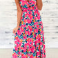 Twisted Smocked Back Tiered Maxi Dress