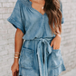 Washed Denim Jumpsuit