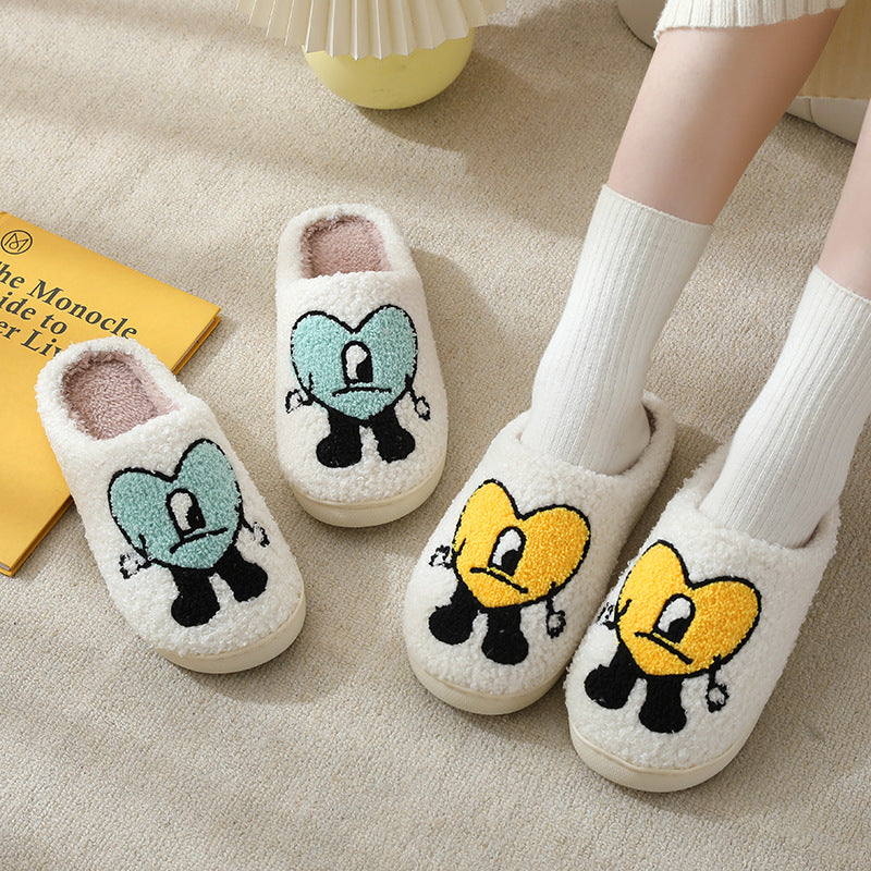 Loving Couple Cotton Slippers