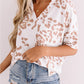 Plus Size Leopard V Neck Top