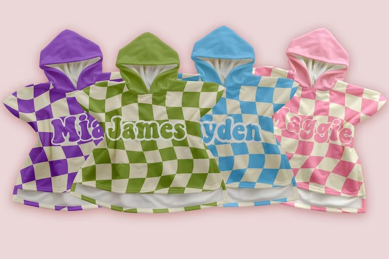 Children's Personalized Swim Robe Cape