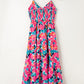 Twisted Smocked Back Tiered Maxi Dress