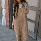 Flower Print Corduroy Overalls