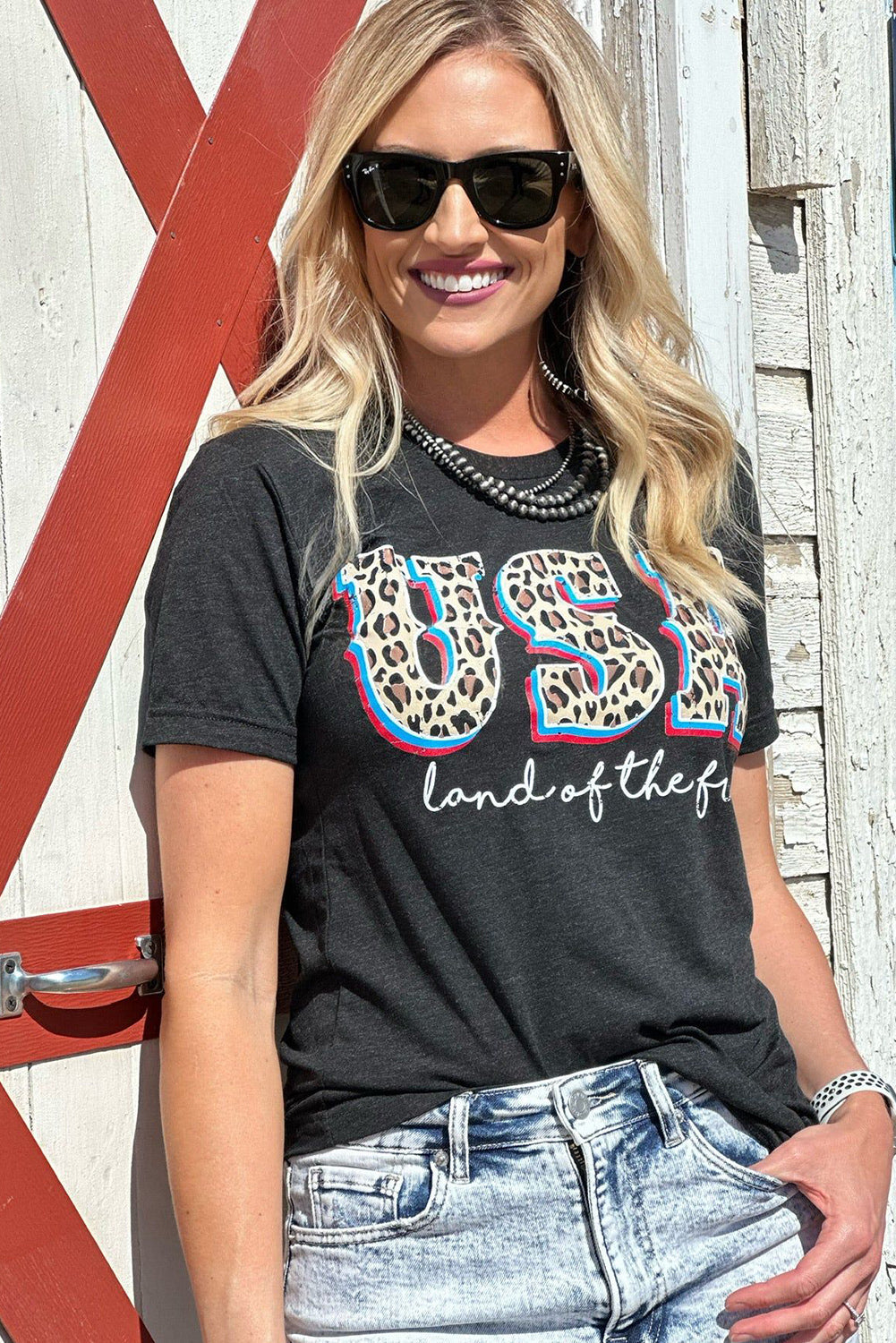 Flag Day Sequin&Graphic Tee