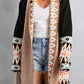 Western Aztec Open Front Sweater Cardigan