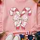 Christmas Bow Candy Cane Sweatshirt