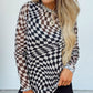 Checkered Mesh Top