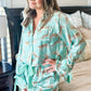 Leopard Satin Ruffle Pajama Set