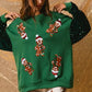 Christmas Sequin Sleeve Sweatshirt