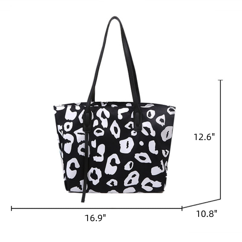 Leopard Print Shoulder Tote Bag