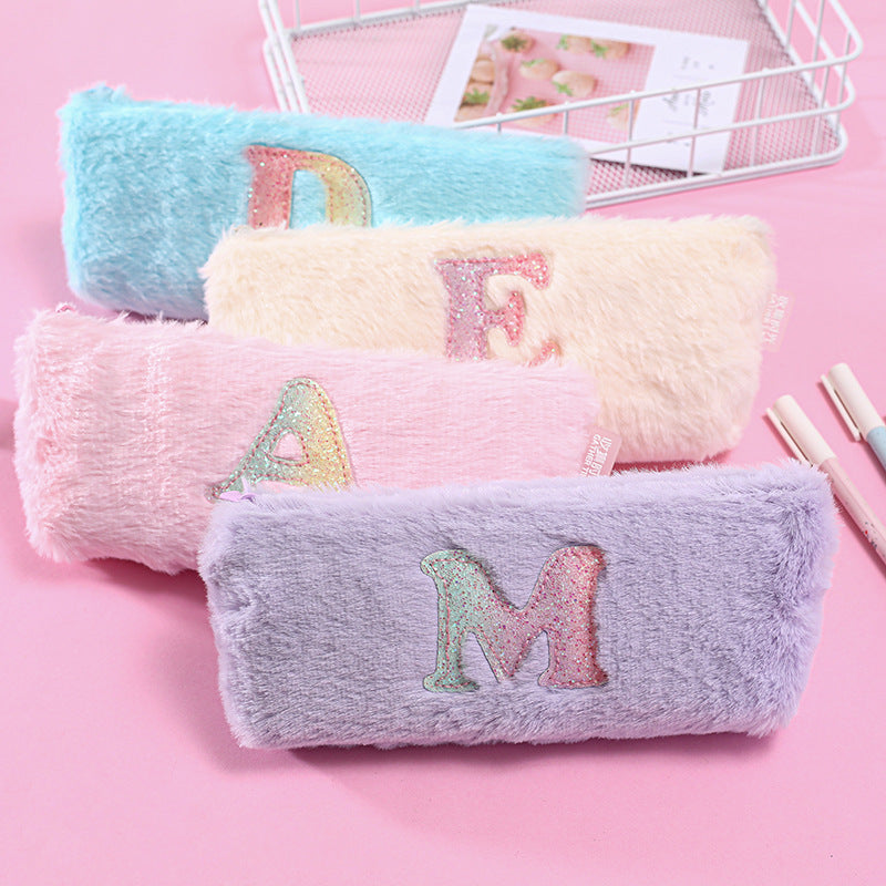 Plush Letter Square Storage Bag