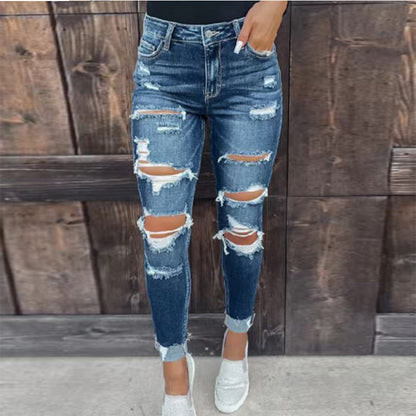 Stretch Ripped Jeans