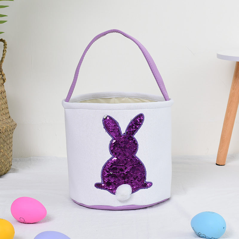 Easter Bunny Pattern Storage Basket Tote