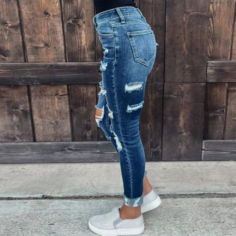 Stretch Ripped Jeans